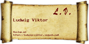 Ludwig Viktor névjegykártya